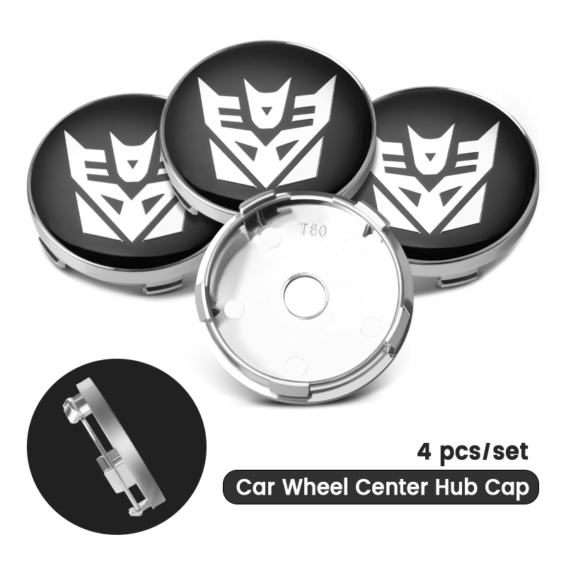 Car Accessories Logo - 4 piezas de 60mm, tapas centrales