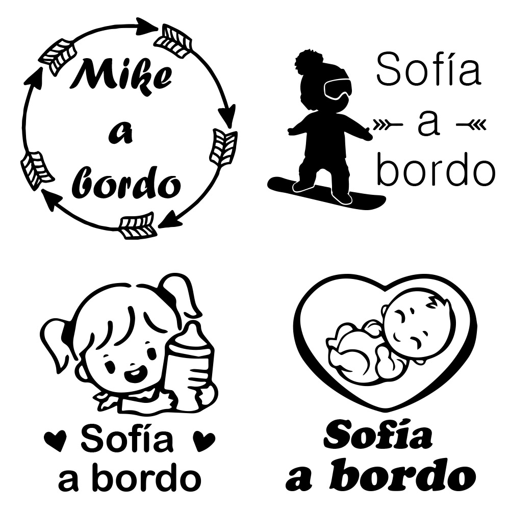 1 unidad de vinilo de bebé a b - Car Accessories For Baby reseña y precio